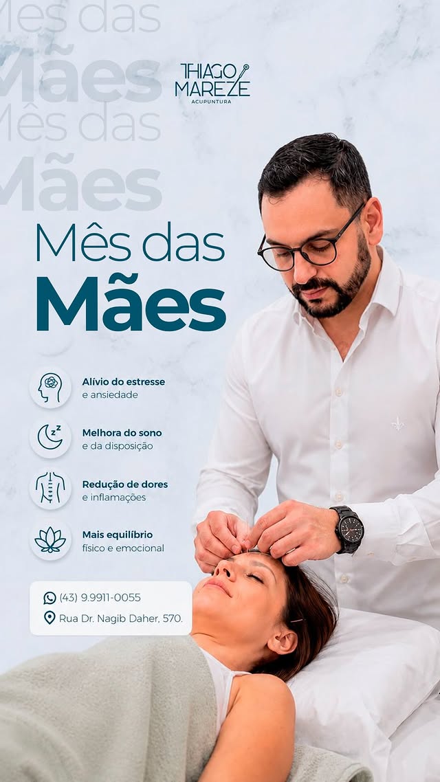 Sessão de acupuntura clínica em Apucarana